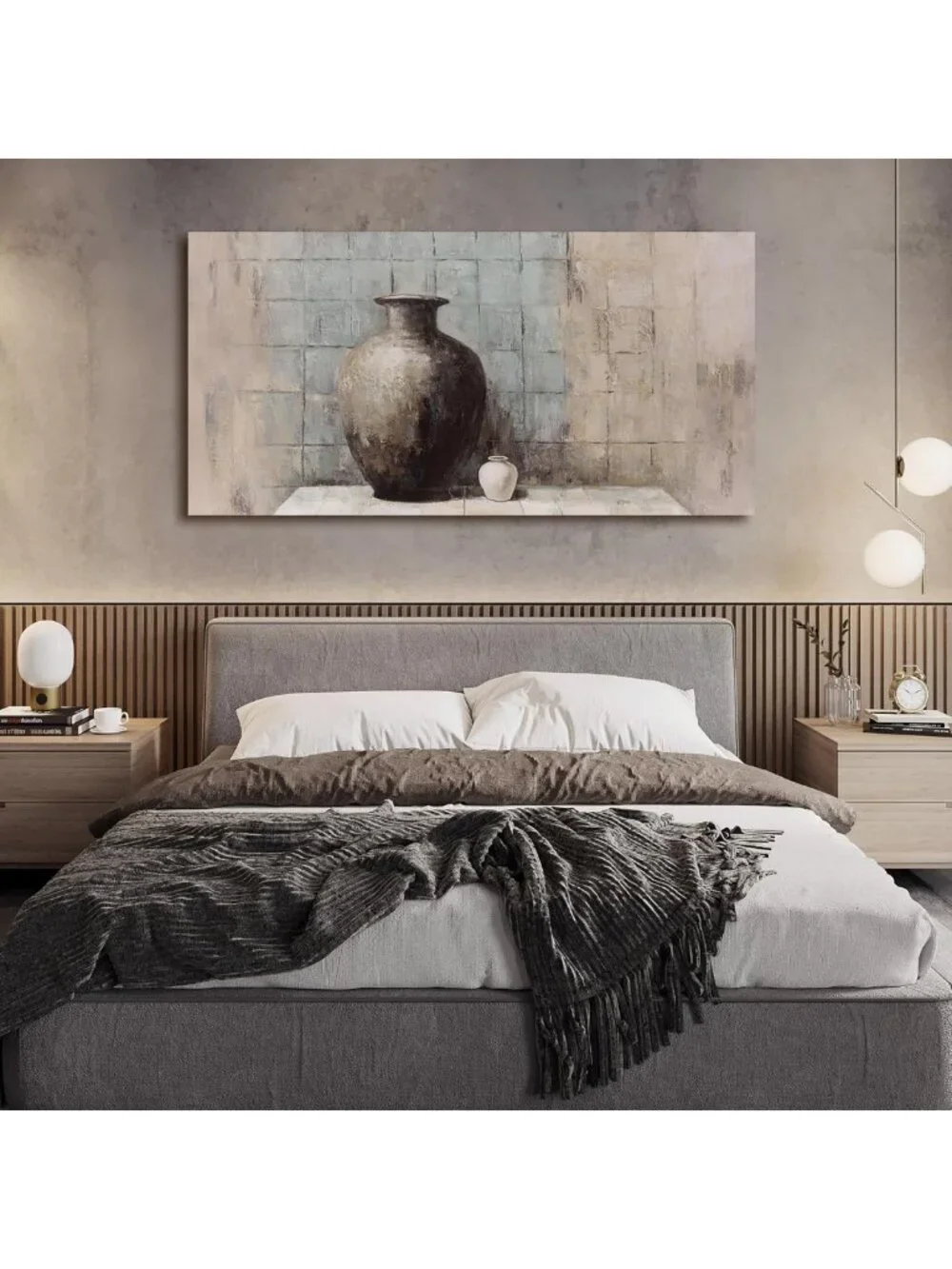 Vintage Abstract Still Life Canvas Art - Textured Framed Wall Decor 20